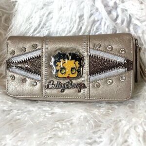 NWOT Betty Boop Metallic Gold Wallet with wristlet
